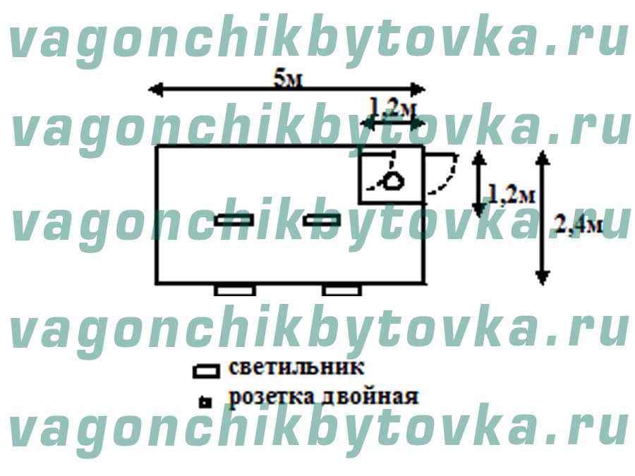 Весовая из вагончика 5м